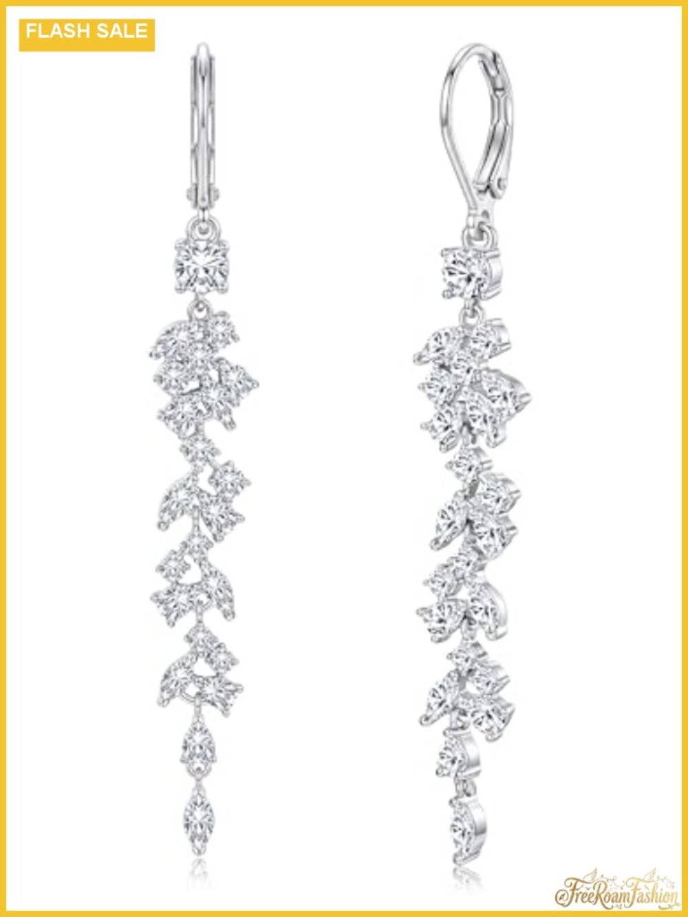 925 Sterling Silver Long Dangle Earrings Hypoallergenic Leverback Teardrop